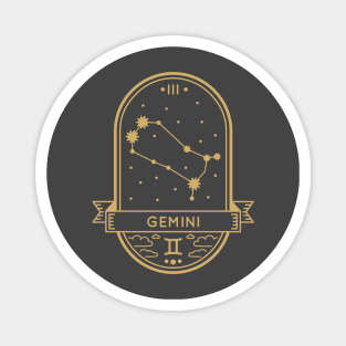 Gemini Gold Sigil Magnet